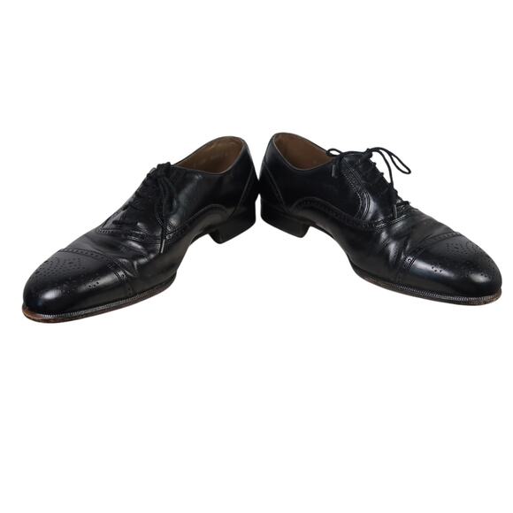 Bally of Switzerland Men\'s Black Leather Lace-Up Loafers Dress Shoes 8 main image 5